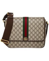 Gucci - Ophidia Medium Gg Supreme Canvas & Leather Messenger Bag - Lyst