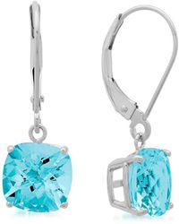 MaxColor - 10k 4.10 Ct. Tw. Blue Topaz Earrings - Lyst