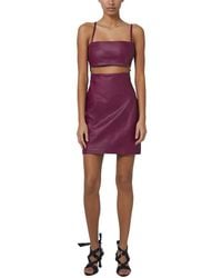 IRO - Tabata Leather Mini Dress - Lyst