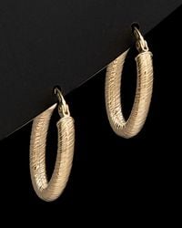Italian Gold - 14k Oval Hoops - Lyst
