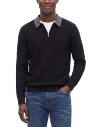 RAFFI - Jacquard Zip Wool-Blend Polo Shirt - Lyst