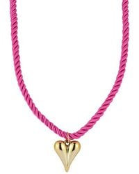 Sphera Milano - Plated Heart Pendant Collar Necklace - Lyst