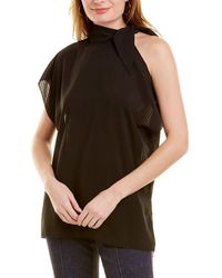 PEARL BY LELA ROSE - Sheer Check Top - Lyst