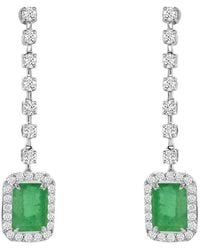 Sabrina Designs - 14K 1.33 Ct. Tw. Diamond & Emerald Drop Earrings - Lyst