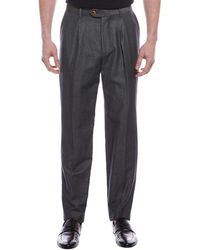 Brunello Cucinelli - Leisure Fit Wool & Linen-blend Pant - Lyst