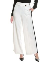 Reiss - Lina Button Detail Wide Leg Pant - Lyst
