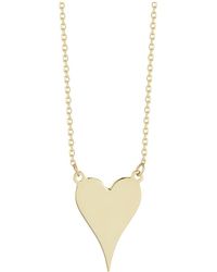 Ember Fine Jewelry - 14k Dagger Heart Necklace - Lyst