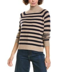 InCashmere - Chuck Stripe Mock Neck Wool & Cashmere-Blend Pullover - Lyst