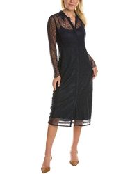 Rebecca Taylor Lace Shirtdress in Blue | Lyst