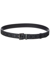 Gucci - Reversible Gg Supreme Canvas & Leather Belt - Lyst