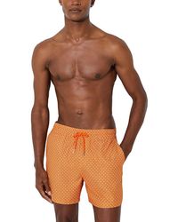 Reiss - Orient Drawstring Geo Print Swim Trunk - Lyst