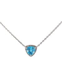 Gemstones - 1.38 Ct. Tw. Diamond & Topaz Necklace - Lyst