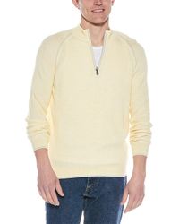 RAFFI - English Rib 1/4-Zip Mock Neck Sweater - Lyst