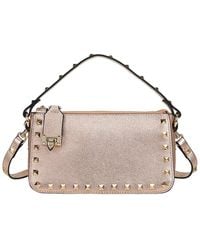 Tiffany & Fred Paris - Metallic Studded Convertible Shoulder Bag - Lyst