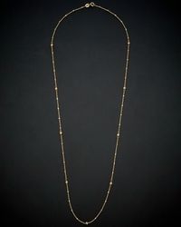 Italian Gold - 14k Bead Station Necklace - Lyst