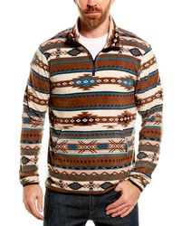 Threads For Thought Pershing Print 1/4-zip - Brown