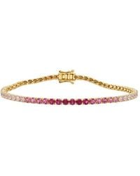 Sabrina Designs - 14K 4.80 Ct. Tw. Diamond & Sapphire Tennis Bracelet - Lyst