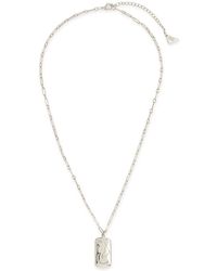 Sterling Forever - Capricorn Constellation Dog Tag Necklace - Lyst