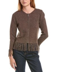 Sofiacashmere - Cropped Crewneck Milano Wool & Cashmere-blend Jacket - Lyst