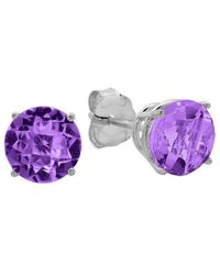 MaxColor - 10k 1.40 Ct. Tw. Amethyst Studs - Lyst