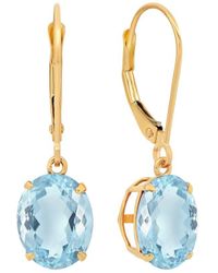 MaxColor - 14k 4.00 Ct. Tw. Aquamarine Dangle Earrings - Lyst