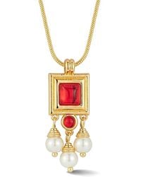 Chloe and Madison - Plated Cz Gem Pendant Necklace - Lyst