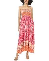 Vince Camuto - Smocked Bodice Maxi Dress - Lyst