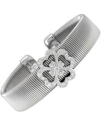 Diamond Select Cuts - Steel 0.1 Ct. Tw. Diamond Bangle Bracelet - Lyst