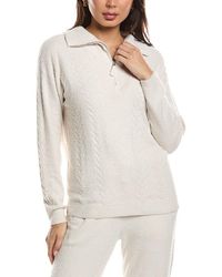 Barefoot Dreams - Cozychic Lite Cable 1/2-zip Pullover - Lyst