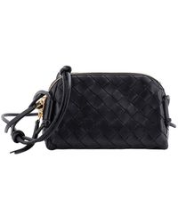 Bottega Veneta - Black Intrecciato Nappa Concert Crossbody Pouch Mini (authentic Pre-loved) - Lyst