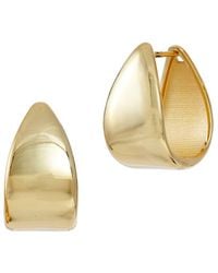 Savvy Cie - 18k Plated Chunky Hoops - Lyst