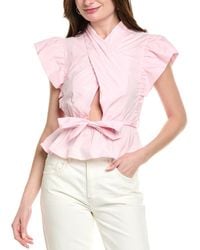 10 Crosby Derek Lam - Brynn Ruffle Wrap Top - Lyst