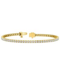 Lab Grown Diamonds - 14K 3.86 Ct. Tw. Lab-Grown Diamond Tennis Bracelet - Lyst