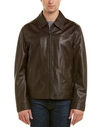 Cole Haan Leather Jacket - Brown