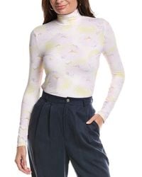 St. John - Printed Jersey Top - Lyst
