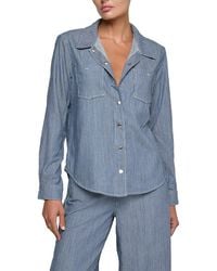 L'Agence - Isla Denim Shirt - Lyst
