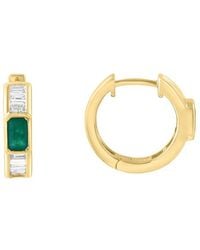 Effy Fine Jewelry - 14K 0.74 Ct. Tw. Diamond & Emerald Earrings - Lyst