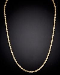 Italian Gold - 14k Hollow Rope Chain Necklace - Lyst