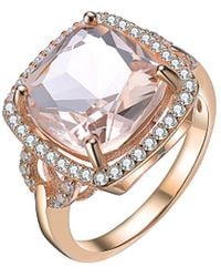 Genevive Jewelry - 14k Rose Gold Vermeil Cz Ring - Lyst