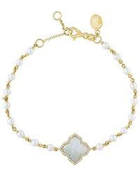 Effy Fine Jewelry - 14K 0.12 Ct. Tw. Diamond & 3,10.8Mm Pearl Bracelet - Lyst
