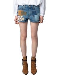 Zadig & Voltaire - Sina Denim Eco Patch Short - Lyst