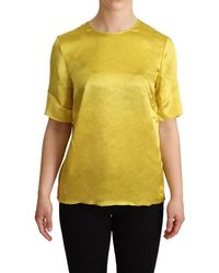 Dolce & Gabbana - Silk T-Shirt - Lyst