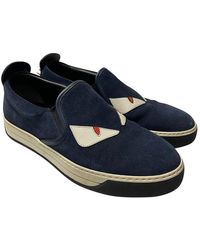 Fendi - Suede Monster 3d Eyes Slip-on Sneaker (authentic Pre-loved) - Lyst