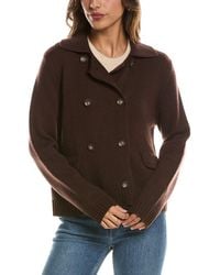 Forte - Double Breasted Wool & Cashmere-Blend Cardigan - Lyst
