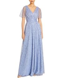 THEIA - Sabine V-Neck Beaded Gown - Lyst
