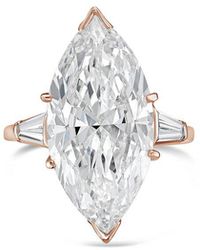 Diana M. Jewels - Diana M. 14K Rose 4.50 Ct. Tw. Lab-Grown Diamond Three-Stone Ring - Lyst