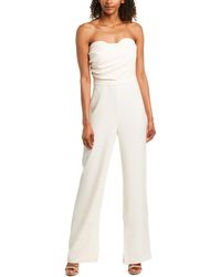 reiss vianne bandeau jumpsuit ivory