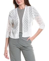 Joseph A - Chevron Open Stitch Cardigan - Lyst