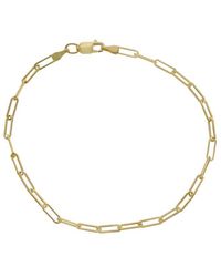 Italian Gold - 10K 2.5Mm Polished Paperclip Bracelet - Lyst