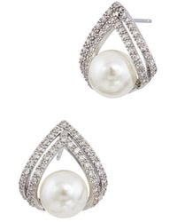 Savvy Cie - Cz Stud Earrings - Lyst